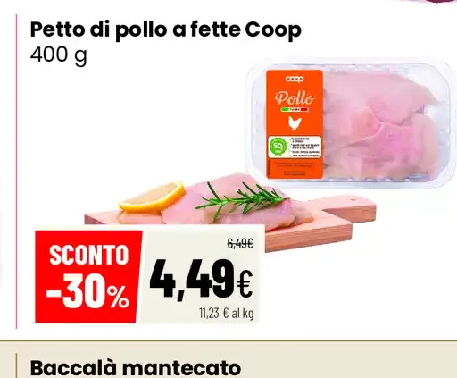 Petto di pollo a fette Coop