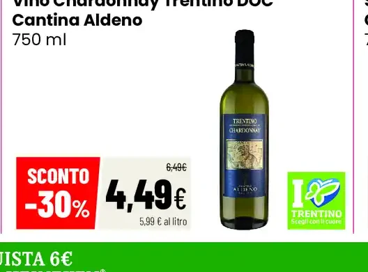 Vino Chardonnay Trentino DOC