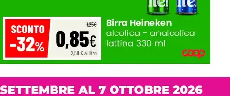 Birra Heineken analcolica