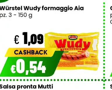 Würstel Wudy formaggio