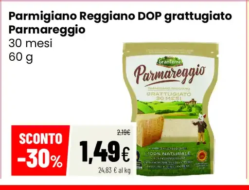 Parmigiano Reggiano DOP grattugiato Parmareggio