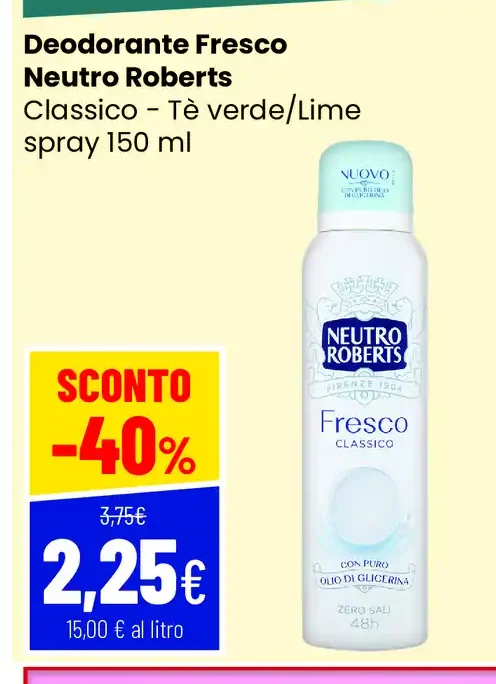 Deodorante Fresco Neutro Roberts