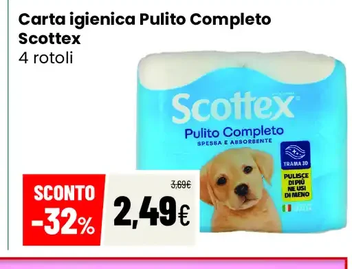 Carta igienica Pulito Completo Scottex