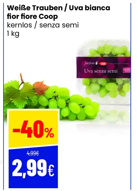 Uva bianca senza semi