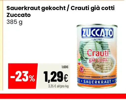Crauti già cotti Zuccato