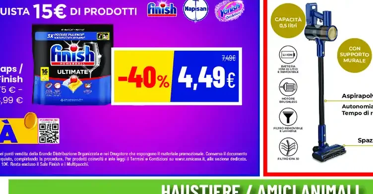 Detersivo lavastoviglie in capsule Finish