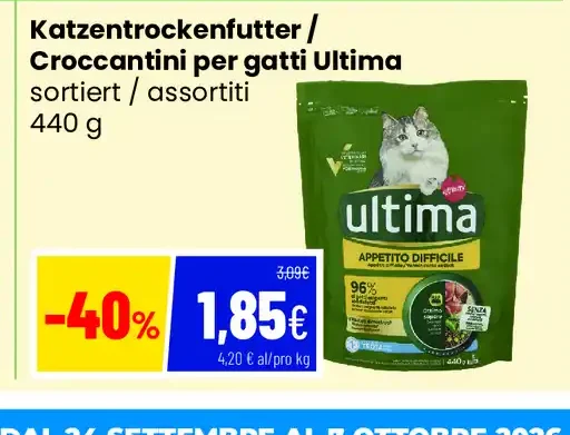 Croccantini per gatti Ultima
