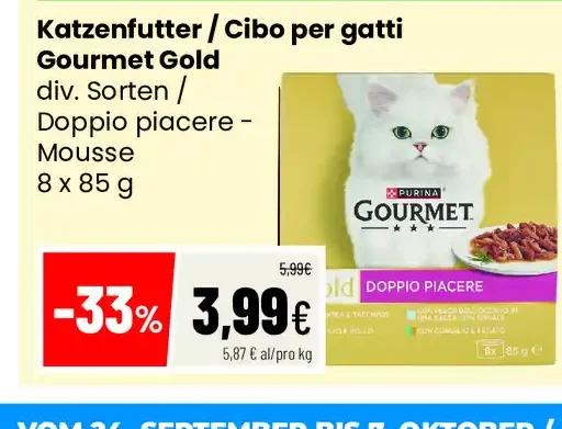 Cibo per gatti Gourmet Gold