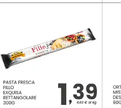 Pasta fresca fillo Exquisa rettangolare