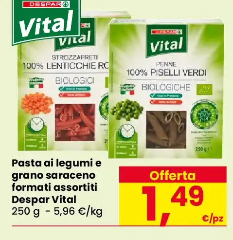 Pasta ai legumi e grano saraceno