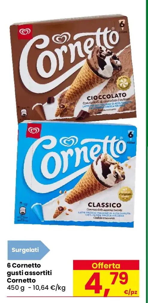 Cornetto gusti assortiti