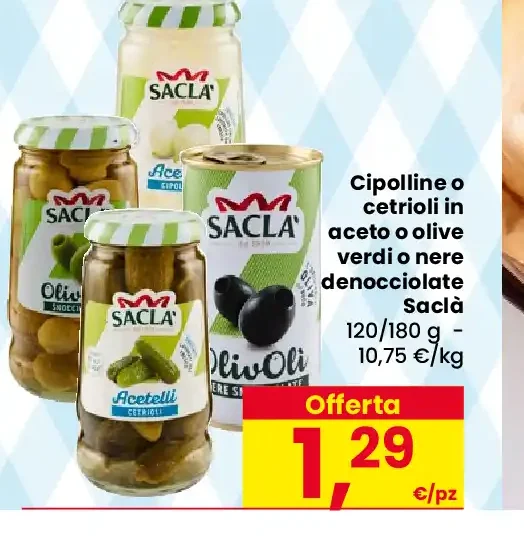 Cipolline o cetriolini sottaceto Saclà