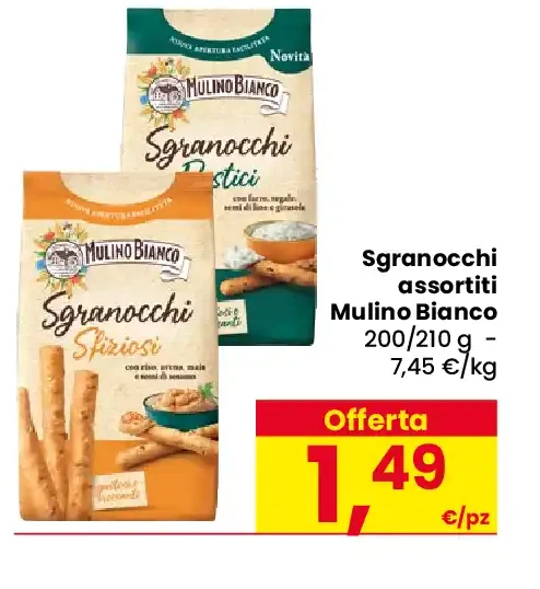 Sgranocchi assortiti Mulino Bianco