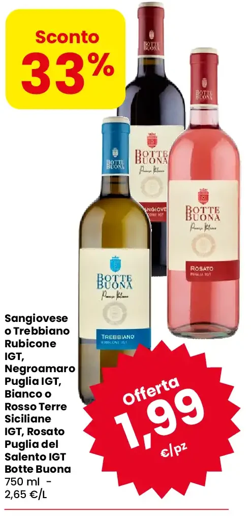Vini assortiti Botte Buona
