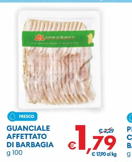 Guanciale affettato di Barbagia