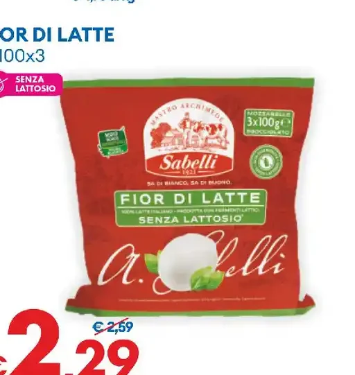 Fior di latte senza lattosio