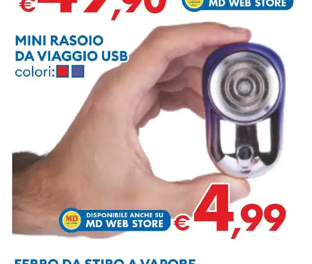 Mini rasoio da viaggio USB