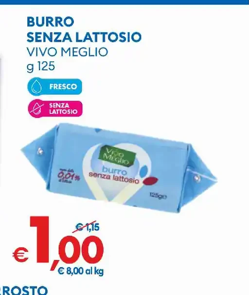 Burro senza lattosio