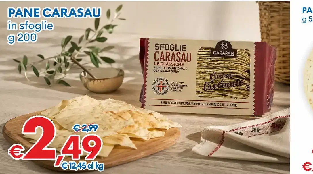 Pane carasau in sfoglie
