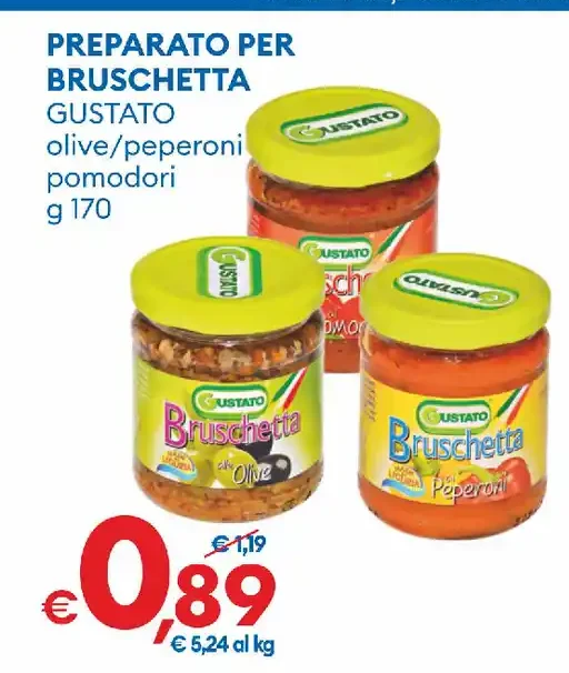 Preparato per bruschetta