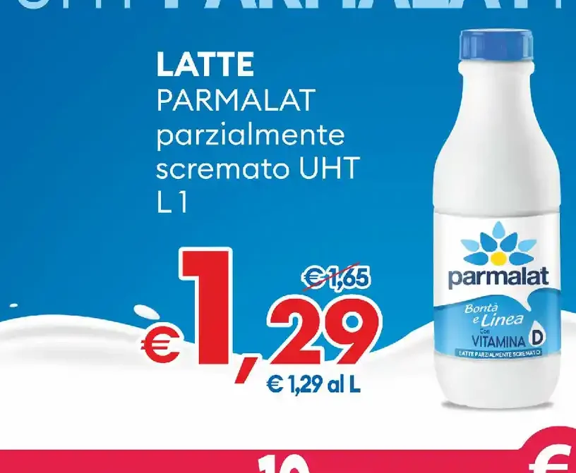 Latte UHT parzialmente scremato