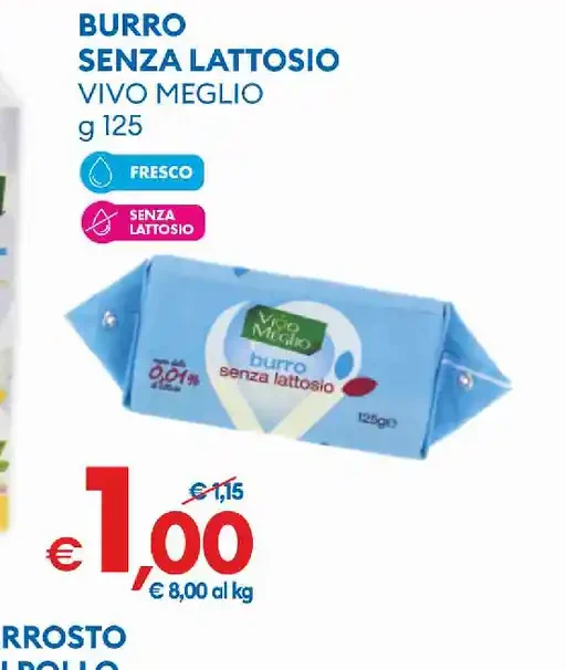 Burro senza lattosio