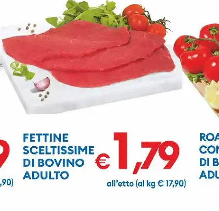 Fettine sceltissime di bovino adulto