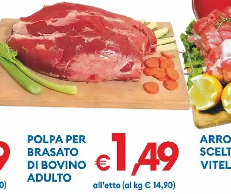Polpa per brasato di bovino adulto