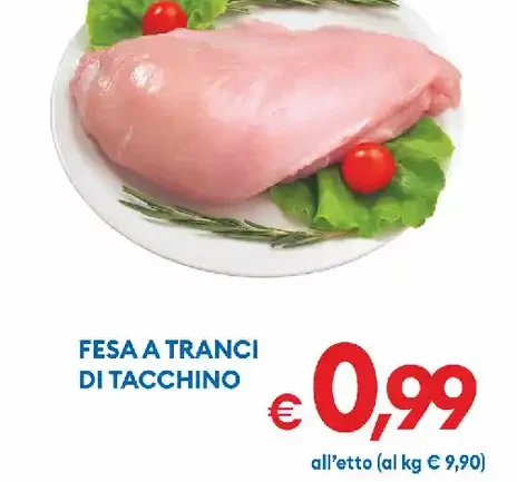 Fesa a tranci di tacchino