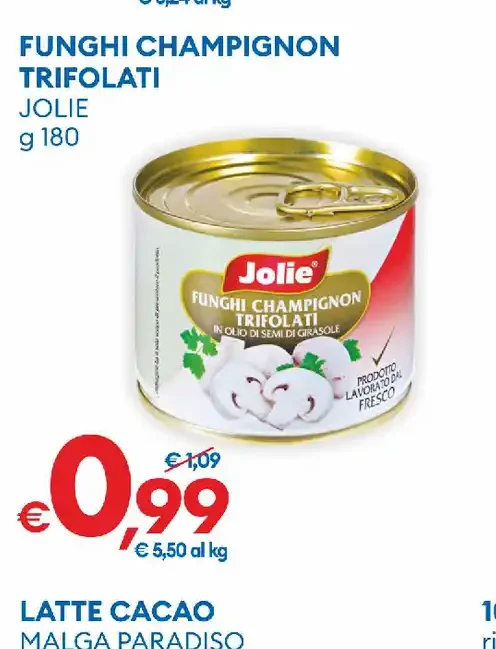 Funghi champignon trifolati Jolie
