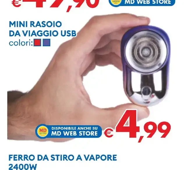 Mini rasoio da viaggio USB