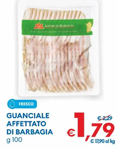 Guanciale affettato di Barbagia
