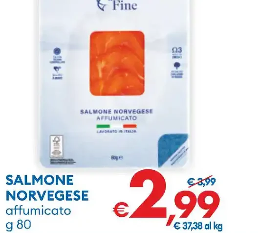 Salmone norvegese affumicato