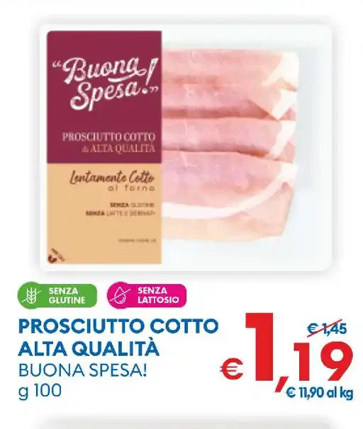 Prosciutto cotto alta qualità