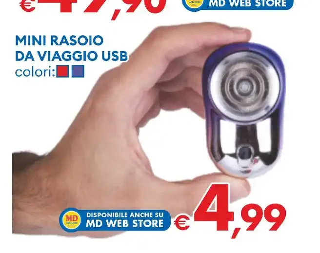 Mini rasoio da viaggio USB