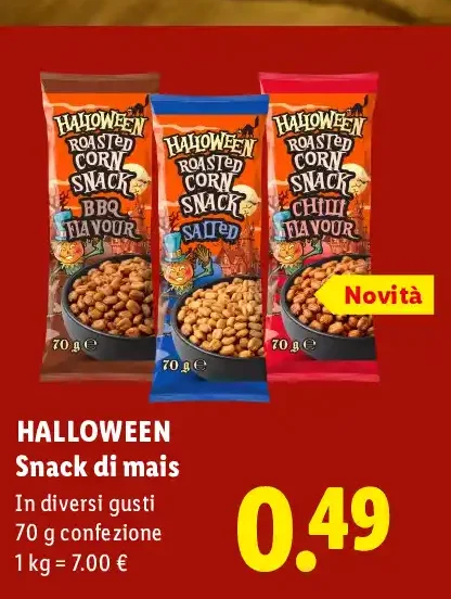 Halloween Snack di mais