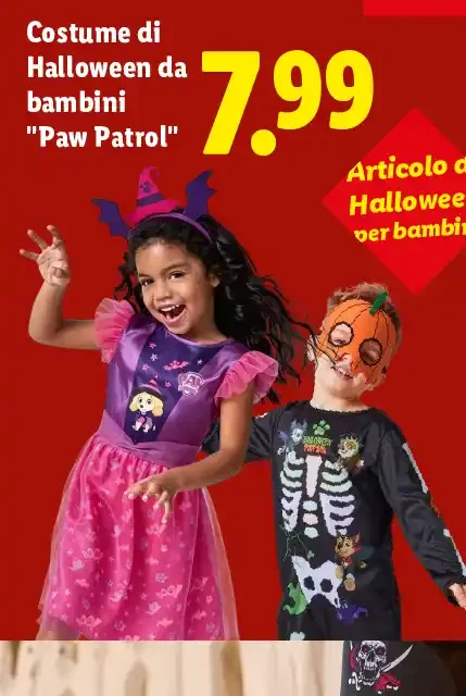 Costume di Halloween da bambini Paw Patrol