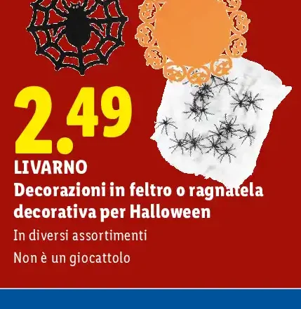 Decorazioni in feltro o ragnatela decorativa per Halloween