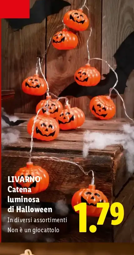 Catena luminosa di Halloween