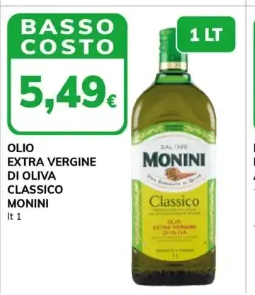 Olio extra vergine di oliva classico Monini