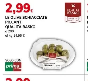 Olive schiacciate piccanti Qualità Basko