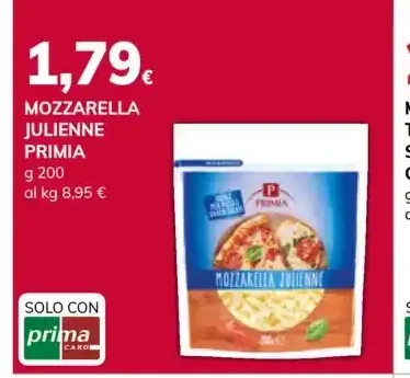 Mozzarella julienne Primia