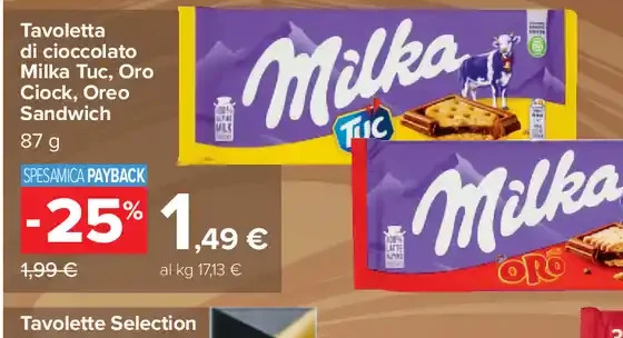 Tavoletta Milka Tuc Oro Croccante