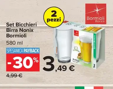 Set bicchieri Birra Nonix Bormioli