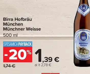 Birra Hofbräu München Münchner Weisse