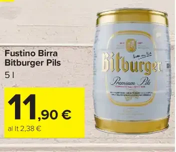 Fustino Birra Bitburger Pils
