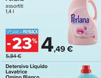 Detersivo liquido lavatrice Perlana
