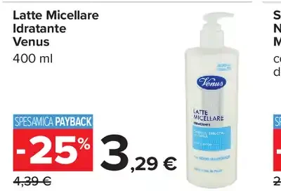 Latte Micellare Idratante Venus
