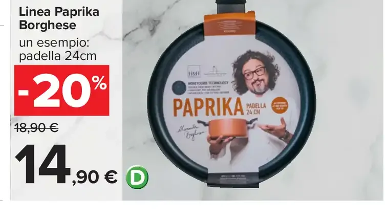 Linea Paprika Borghese padella 24 cm
