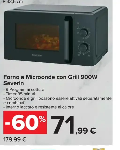 Forno a microonde con grill Severin